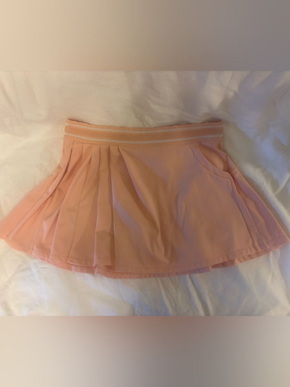 FP Movement by Free People Peach Pleated Tennis Skort